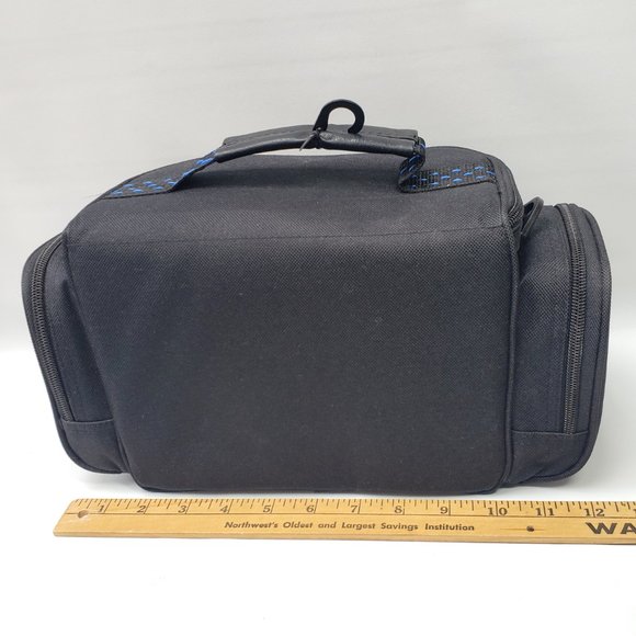 NEW Samsonite Camera Camcorder Bag 6 Pockets Dividers Shoulder Strap 809BK Black - Picture 7 of 16